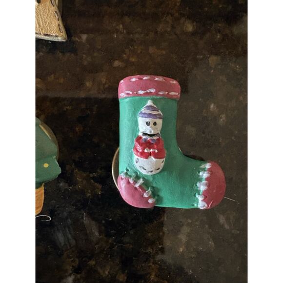 Vintage Christmas Holiday Button Cover Lot Snowman Tree Faith Love Lot of 10 - Picture 6 of 8